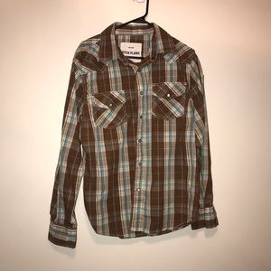 Dutch plains plaid shirt L